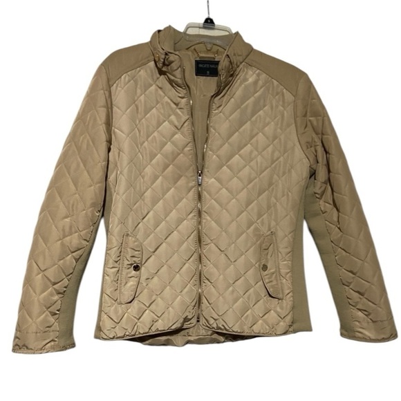Jackets & Blazers - Brigitte Naux Cream Quilted Jacket Size M